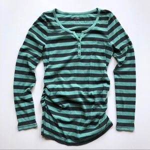 Maternity Thermal Striped Henley